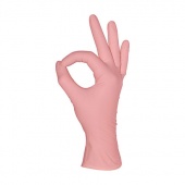 MediOk Перчатки нитриловые розовые фламинго размер L (1 ПАРА)
