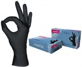 MediOk Перчатки нитриловые черные размер L 100 шт (50 пар)